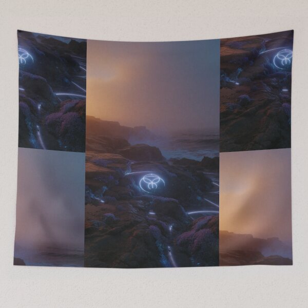 Item preview, Glowing Sacred Symbol On Alien Rocky Shore designed and sold by monkeybusiness.pt.
