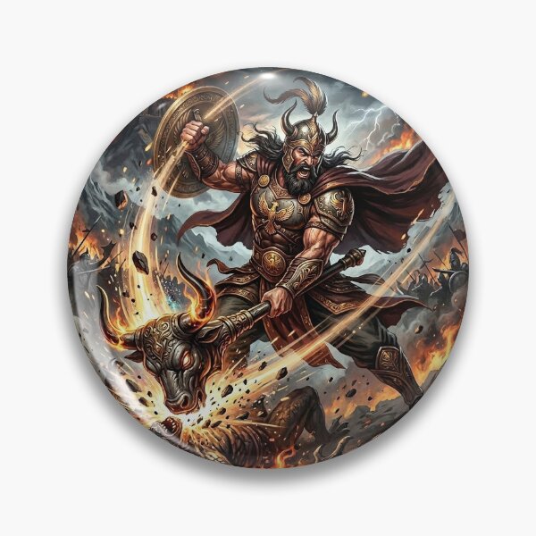 Item preview, Rustam the Persian Hero Battles Demon in Storm designed and sold by Lucid Dream Pixel.
