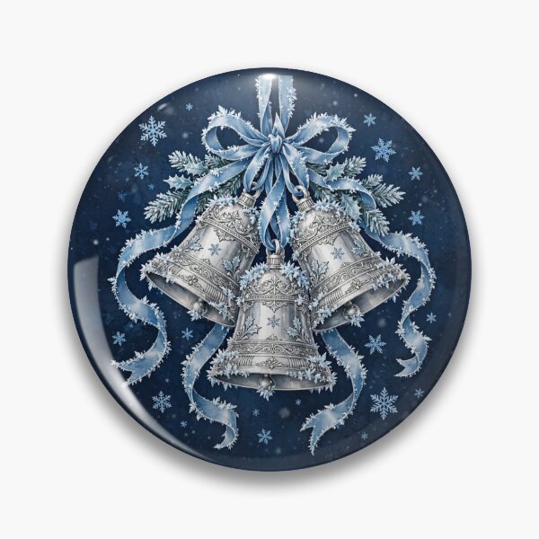 Item preview, Silver Bells Funny Blue Christmas Sticker designed and sold by MojoHill.