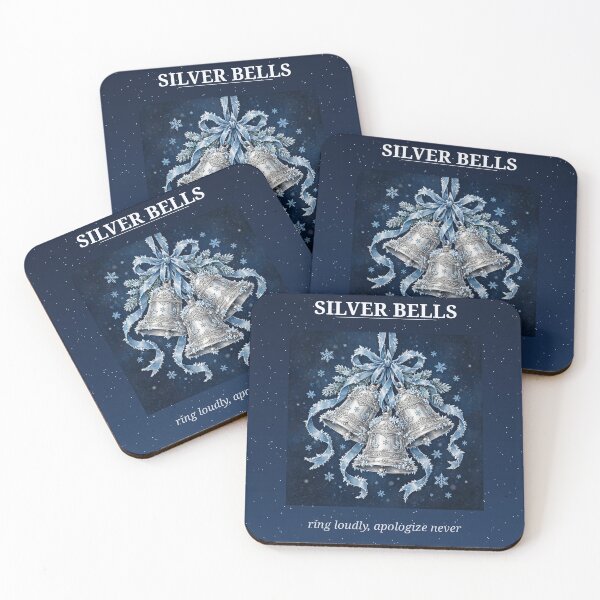 Item preview, Silver Bells Funny Blue Christmas Sticker designed and sold by MojoHill.