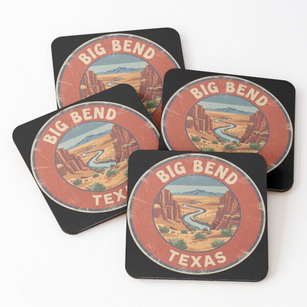 Item preview, Big Bend Retro Badge — Texas Desert Travel Decal designed and sold by mnkyride.