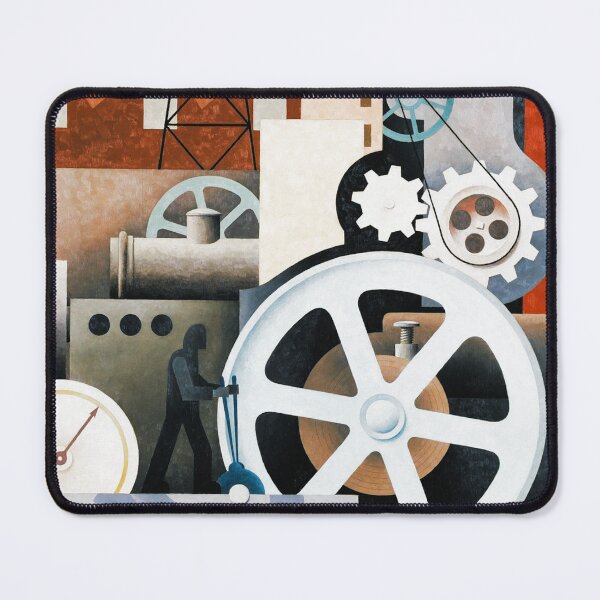 Item preview, Paul Kelpe, Machinery, 1934, Smithsonian American Art Museum, Art Print designed and sold by Fine-Art-Hub.