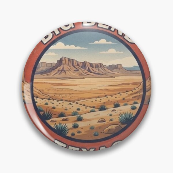 Item preview, Big Bend Retro Badge — Texas Desert Travel Decal designed and sold by mnkyride.