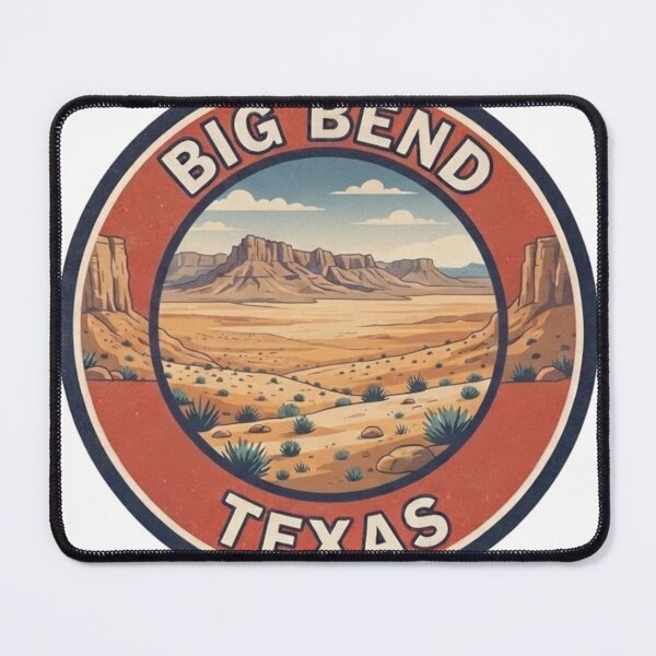 Item preview, Big Bend Retro Badge — Texas Desert Travel Decal designed and sold by mnkyride.