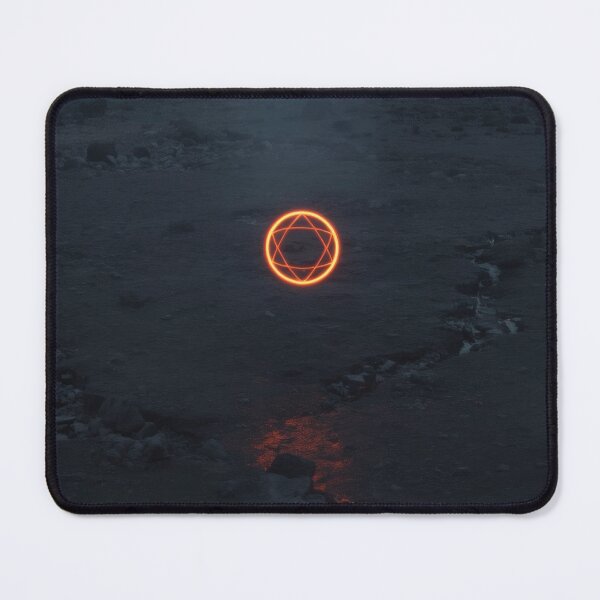 Item preview, Glowing Lava Hexagram Over Ash Obsidian Plateau designed and sold by monkeybusiness.pt.