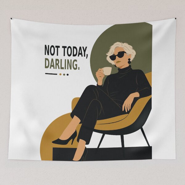 Item preview, Funny Woman Quote Print | Sassy Woman Art | Mid Century Modern Art | Gift for Women designed and sold by Studio pod Burom.