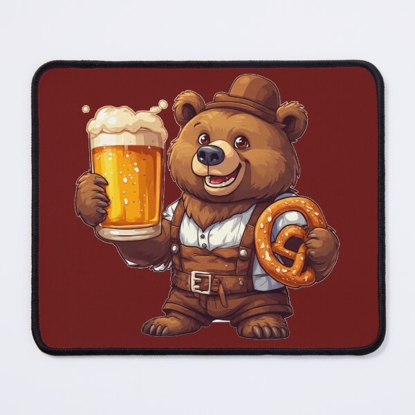 Item preview, Cute Oktoberfest Bear with Beer and Pretzel designed and sold by Digital Design Art.