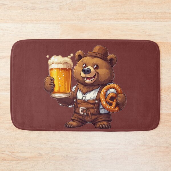 Item preview, Cute Oktoberfest Bear with Beer and Pretzel designed and sold by Digital Design Art.