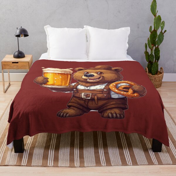 Item preview, Cute Oktoberfest Bear with Beer and Pretzel designed and sold by Digital Design Art.