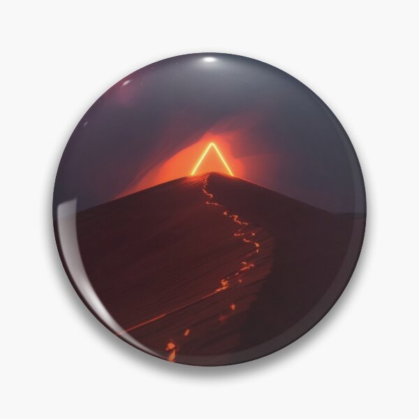 Item preview, Glowing Neon Triangle Over Dark Sand Dunes designed and sold by monkeybusiness.pt.
