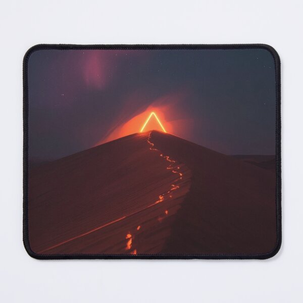 Item preview, Glowing Neon Triangle Over Dark Sand Dunes designed and sold by monkeybusiness.pt.