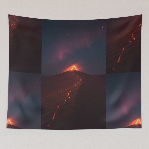 Item preview, Glowing Neon Triangle Over Dark Sand Dunes designed and sold by monkeybusiness.pt.