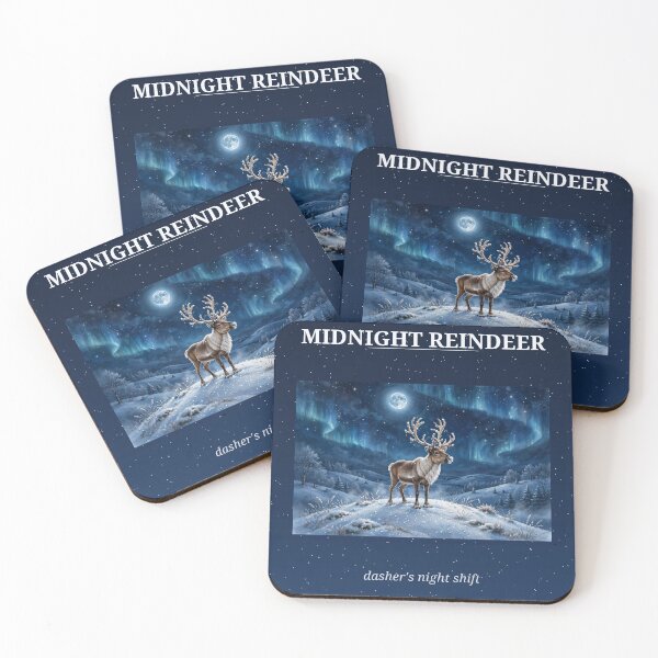 Item preview, Midnight Reindeer Blue Christmas Sticker designed and sold by MojoHill.