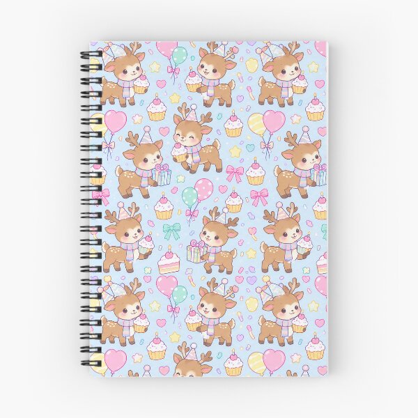 Item preview, Cute Birthday Baby Reindeer Pastel Kawaii Pattern designed and sold by Soft Berry Studio.
