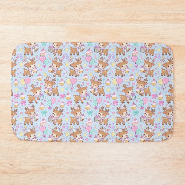 Item preview, Cute Birthday Baby Reindeer Pastel Kawaii Pattern designed and sold by Soft Berry Studio.