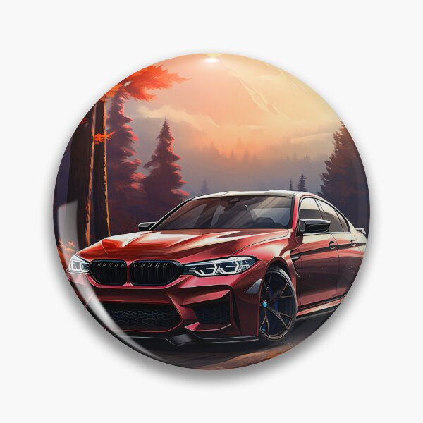 Item preview, Red Performance Sedan in Autumn Mountain Forest designed and sold by RevUpDesign.