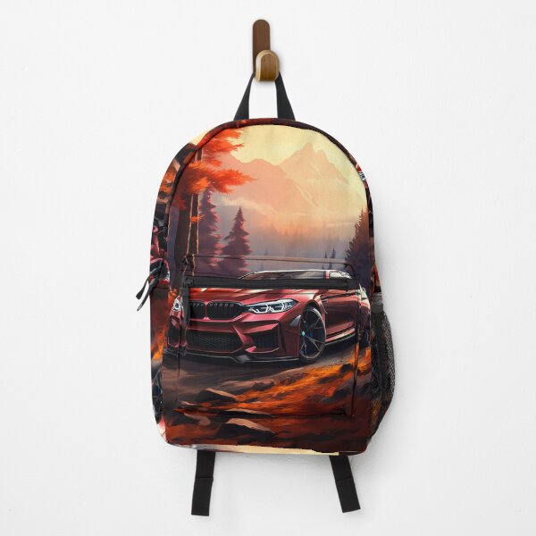 Item preview, Red Performance Sedan in Autumn Mountain Forest designed and sold by RevUpDesign.