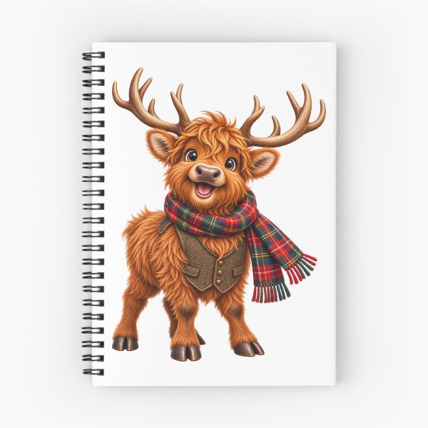 Item preview, Cute Scottish Highland Stag in Tartan Scarf designed and sold by MaedK.