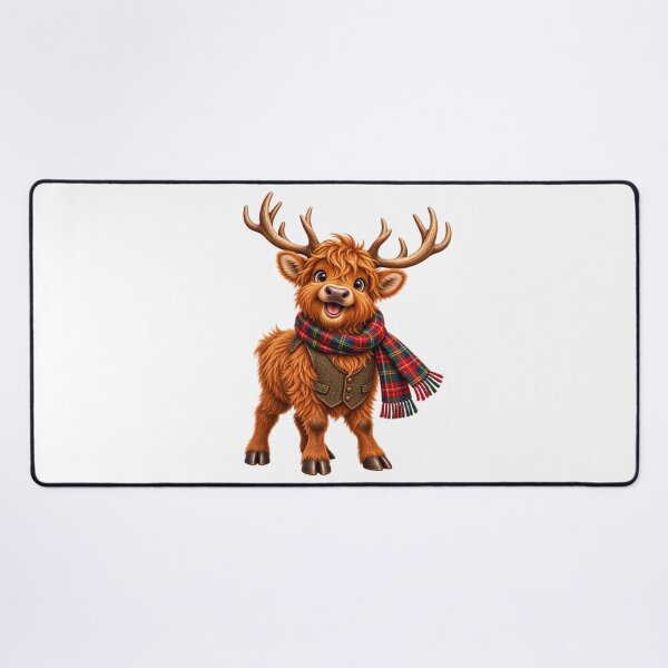 Item preview, Cute Scottish Highland Stag in Tartan Scarf designed and sold by MaedK.