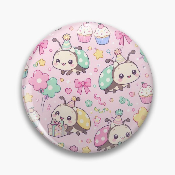 Item preview, Cute Birthday Baby Beetle Pastel Kawaii Pattern designed and sold by Soft Berry Studio.