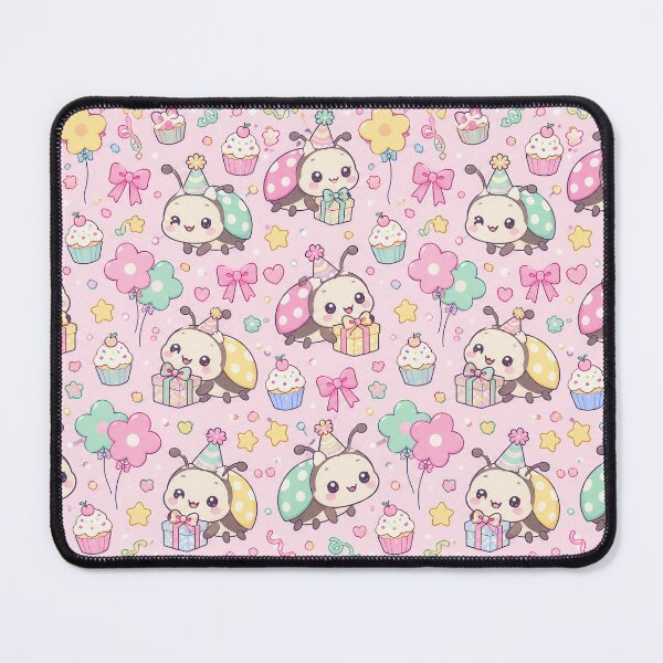 Item preview, Cute Birthday Baby Beetle Pastel Kawaii Pattern designed and sold by Soft Berry Studio.