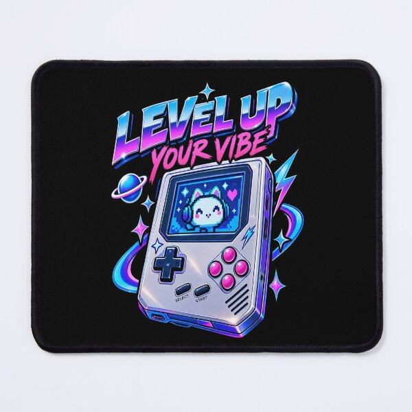 Item preview, Level Up Your Vibe – Y2K Retro Gaming Kawaii Pixel Cat designed and sold by SilverLook48.