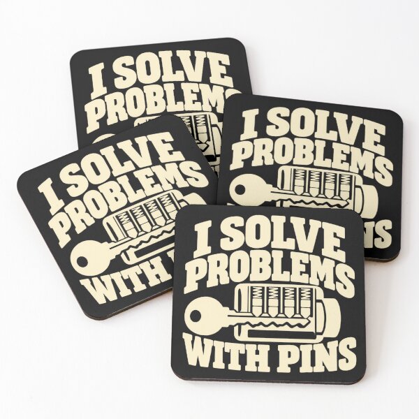 Item preview, I Solve Problems With Pins Locksmith Pin Tumbler Humor designed and sold by DreamLayerStudio.