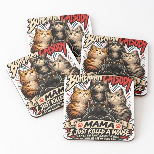 Item preview, Bohemian Catsody Funny Cat Shirt - Mama I Just Killed a Mouse Parody Tee designed and sold by KIDEnia.