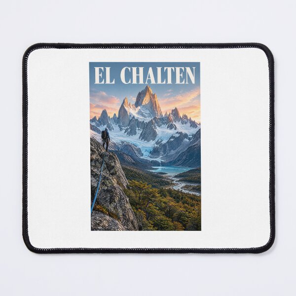 Item preview, El Chaltén Patagonia Travel Poster – Mount Fitz Roy & Glacier – Argentina Adventure Art Tee designed and sold by bobscraze.