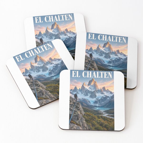 Item preview, El Chaltén Patagonia Travel Poster – Mount Fitz Roy & Glacier – Argentina Adventure Art Tee designed and sold by bobscraze.
