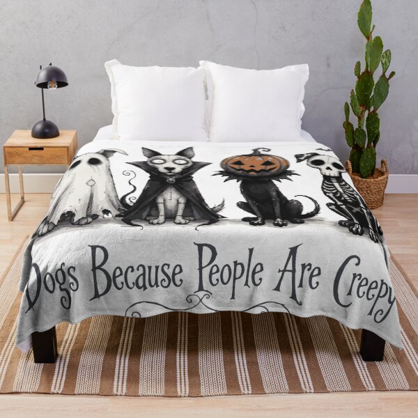Item preview, Dogs Because People Are Creepy Halloween Dogs designed and sold by CreativeBrains7.