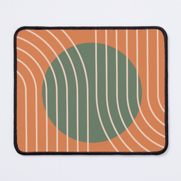 Item preview, Mid Century Modern Abstract Geometric Terracotta and Sage Green designed and sold by nineFlorals.
