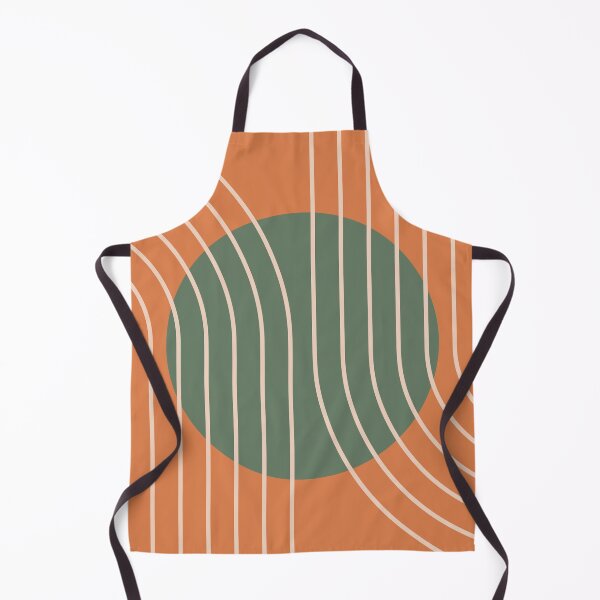 Item preview, Mid Century Modern Abstract Geometric Terracotta and Sage Green designed and sold by nineFlorals.