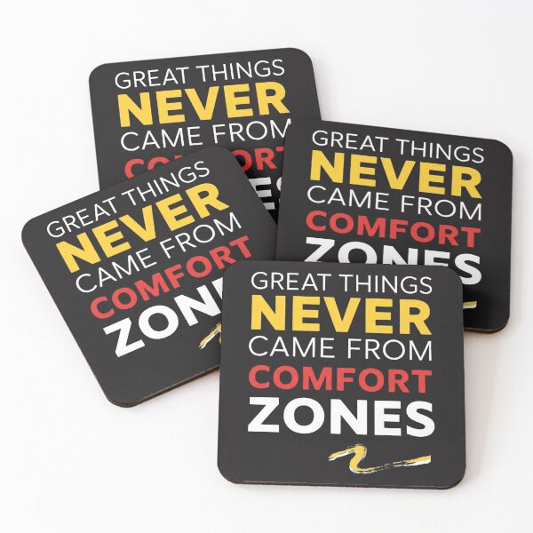 Item preview, "Great Things Never Came From Comfort Zones" Motivational Typography Quote designed and sold by CreativeNest Prints.