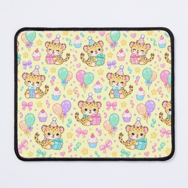 Item preview, Cute Birthday Baby Cheetah Pastel Kawaii Pattern designed and sold by Soft Berry Studio.
