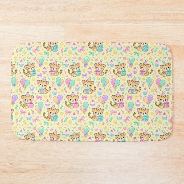 Item preview, Cute Birthday Baby Cheetah Pastel Kawaii Pattern designed and sold by Soft Berry Studio.