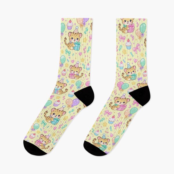 Item preview, Cute Birthday Baby Cheetah Pastel Kawaii Pattern designed and sold by Soft Berry Studio.