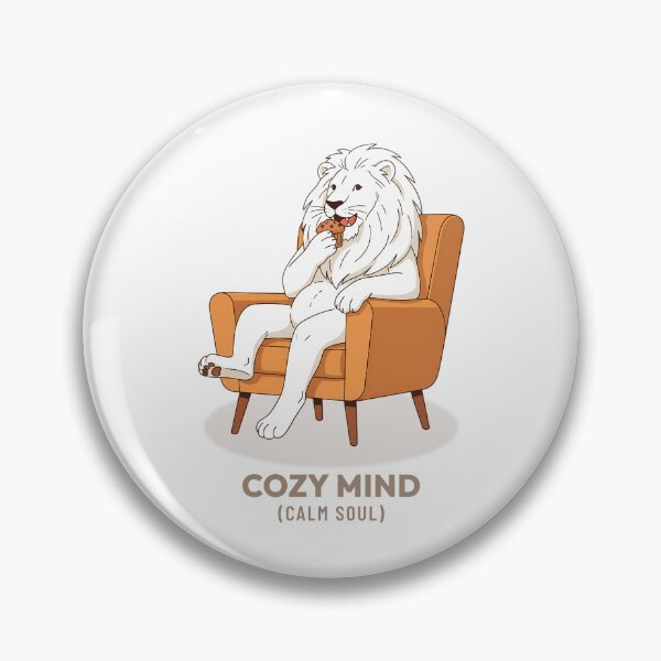 Item preview, White Lion Eating Blueberry Muffin Vintage Aesthetic designed and sold by COZY VINTAGE animal.