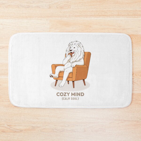 Item preview, White Lion Eating Blueberry Muffin Vintage Aesthetic designed and sold by COZY VINTAGE animal.