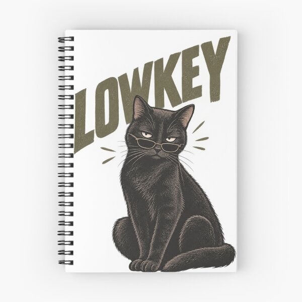 Item preview, Lowkey Vibe – Cute Introspective Glasses Cat designed and sold by SimonasPeace.