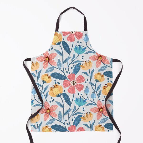 Item preview, Happy Meadow Retro Floral Pattern designed and sold by VibnWalls.