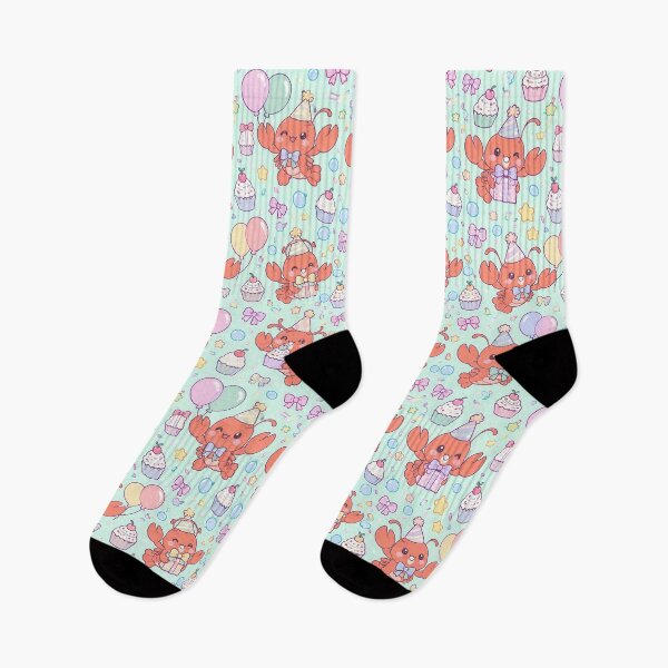 Item preview, Cute Birthday Baby Lobster Pastel Kawaii Pattern designed and sold by Soft Berry Studio.