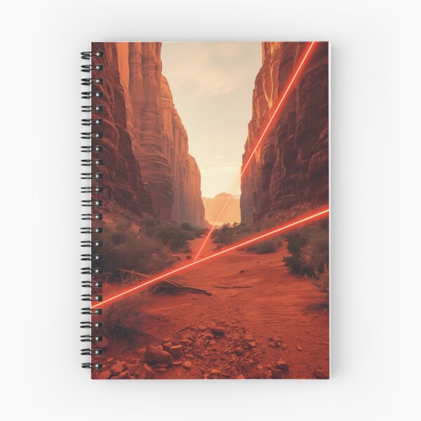 Item preview, Glowing Red Laser Beams In Ancient Canyon designed and sold by monkeybusiness.pt.