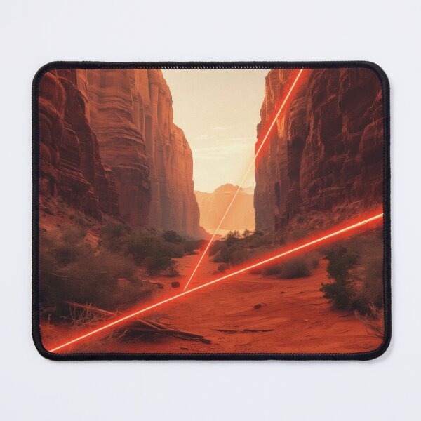 Item preview, Glowing Red Laser Beams In Ancient Canyon designed and sold by monkeybusiness.pt.