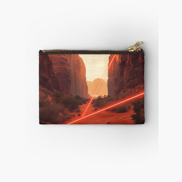 Item preview, Glowing Red Laser Beams In Ancient Canyon designed and sold by monkeybusiness.pt.