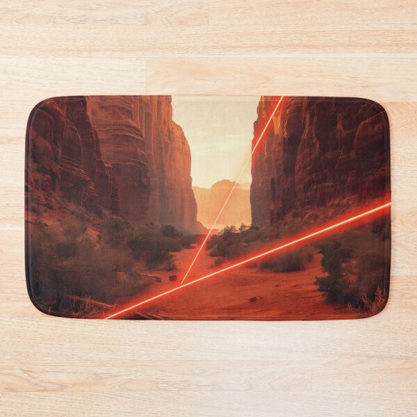 Item preview, Glowing Red Laser Beams In Ancient Canyon designed and sold by monkeybusiness.pt.