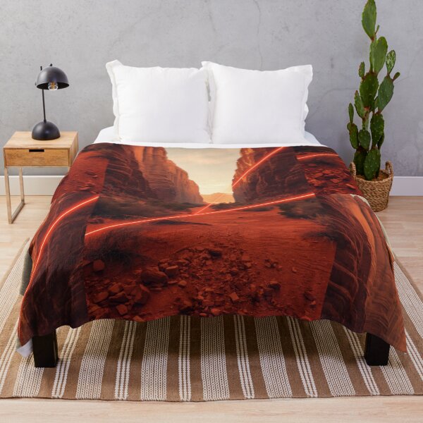 Item preview, Glowing Red Laser Beams In Ancient Canyon designed and sold by monkeybusiness.pt.
