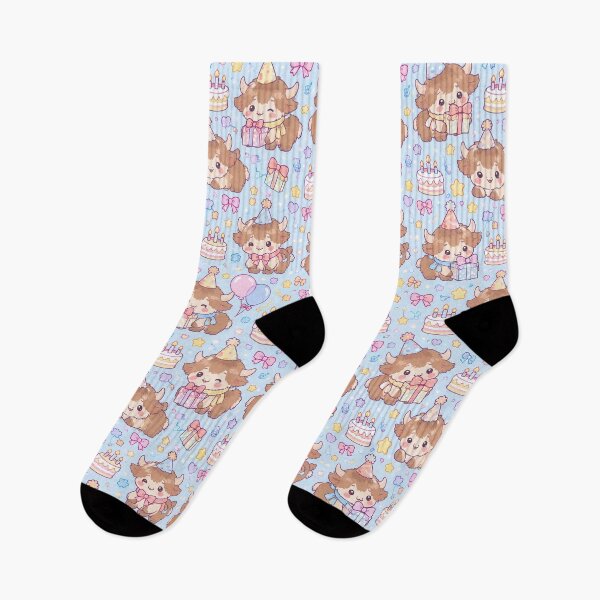 Item preview, Cute Birthday Baby Yak Pastel Kawaii Pattern designed and sold by Soft Berry Studio.