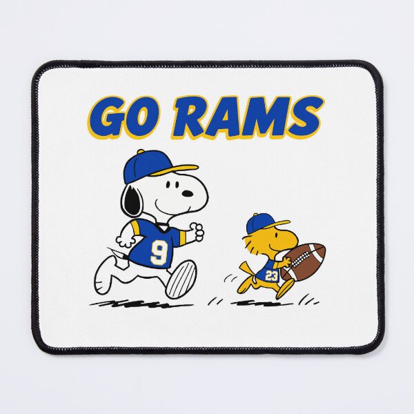 Item preview, Snoopy & Woodstock Los Angeles Rams Football Retro F665 designed and sold by GLUVY-THEME.