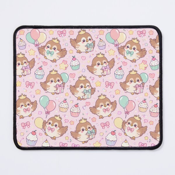 Item preview, Cute Birthday Baby Sparrow Pastel Kawaii Pattern designed and sold by Soft Berry Studio.